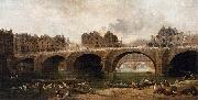 Hubert Robert Demolition of the Houses on the Pont Notre-Dame in 1786 France oil painting artist